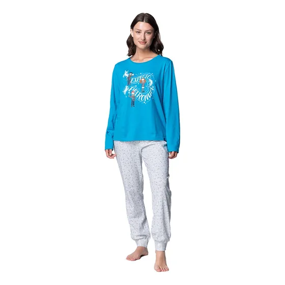 Pijama Largo Mujer Algodón Invierno Harry Potter C1 M251 Top