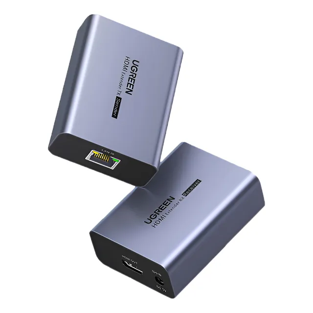 Units_per_packadaptador Hdmi / Rj45 De 2 Rj45 / Hdmi Hembras A 2 Rj45 / Hdmi Hembras Ugreen Cm455 20519us Gris - Pack De 2 Unidades