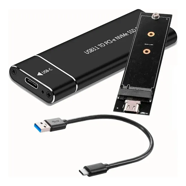 Case Disco Solido M.2 Nvme Pcie 3.0 , 3.1 Color Negro