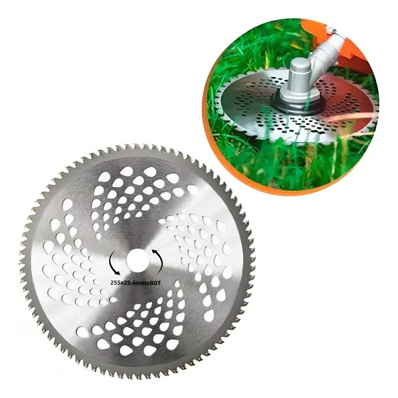 Disco De Vídea P/ Roçadeiras 255mm X 80 Dentes Furo 25.4mm 