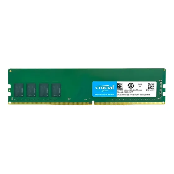 Memoria Ram Para Pc Ddr4 16gb 3200mhz Crucial Basics