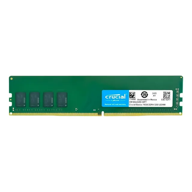 Memoria Ram Para Pc Ddr4 16gb 3200mhz Crucial Basics