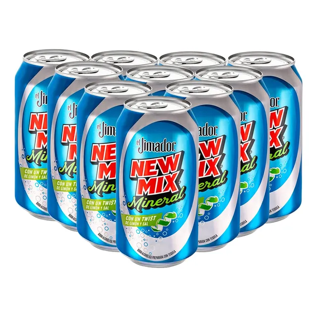Pack De 6 New Mix Mineral Limón Bebida Preparada 473ml
