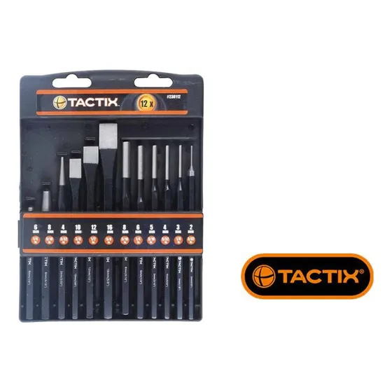 Juego De Cincel Y Centro Punto 12 Pzas Marca Tactix