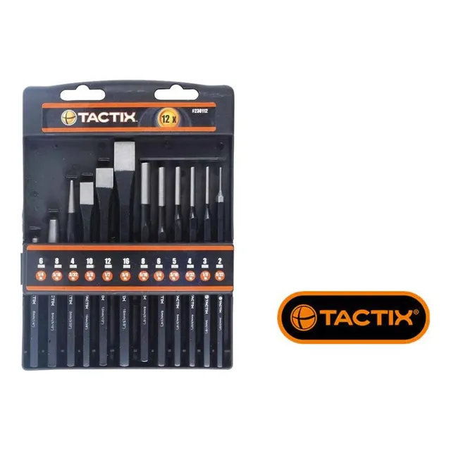 Juego De Cincel Y Centro Punto 12 Pzas Marca Tactix