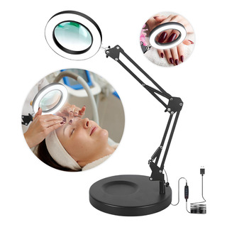 Lupa 8x Bancada Led Ring Light Mesa Manicure Estética Lupa 8x Bancada Led Ring Light Mesa Manicure Estética