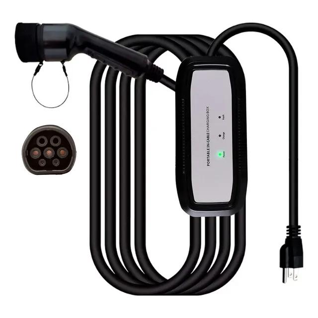 Cargador Portátil Para Vehículo Eléctrico Tipo 2 Nema 5-15p