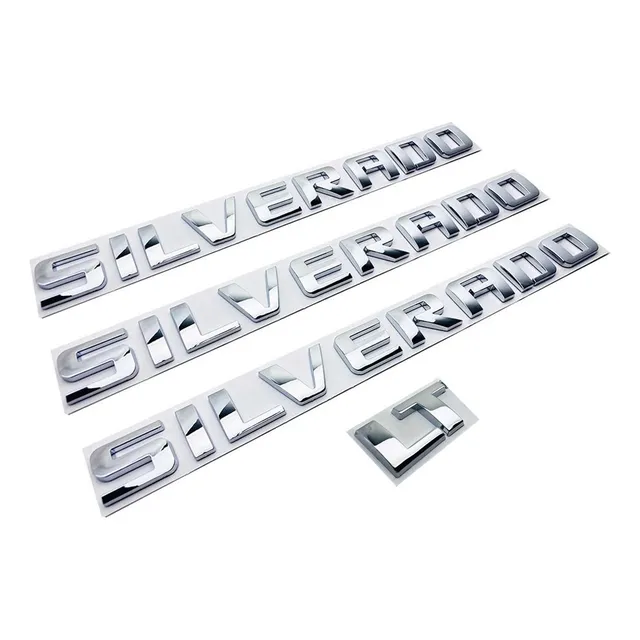 Kit De Emblemas Letras Silverado Y Lt Cromados 
