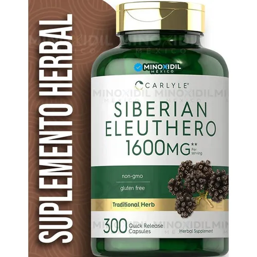 Carlyle Eleuthero Siberiano 1600 Mg 300 Capsulas Rapidas Sabor Sin Sabor