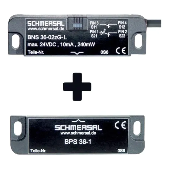 Kit Sensor Magnético Bns 36-02z-l+ Bps36 Segurança Schmersal
