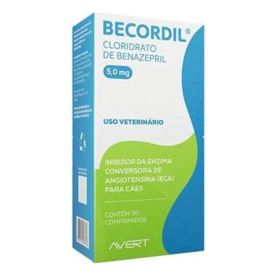 Anti-hipertensivo Avert Becordil 5mg Para Cães
