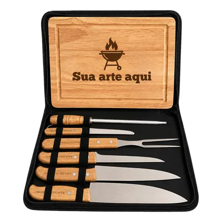 Kit Churrasco Personalizado - 8 Peças