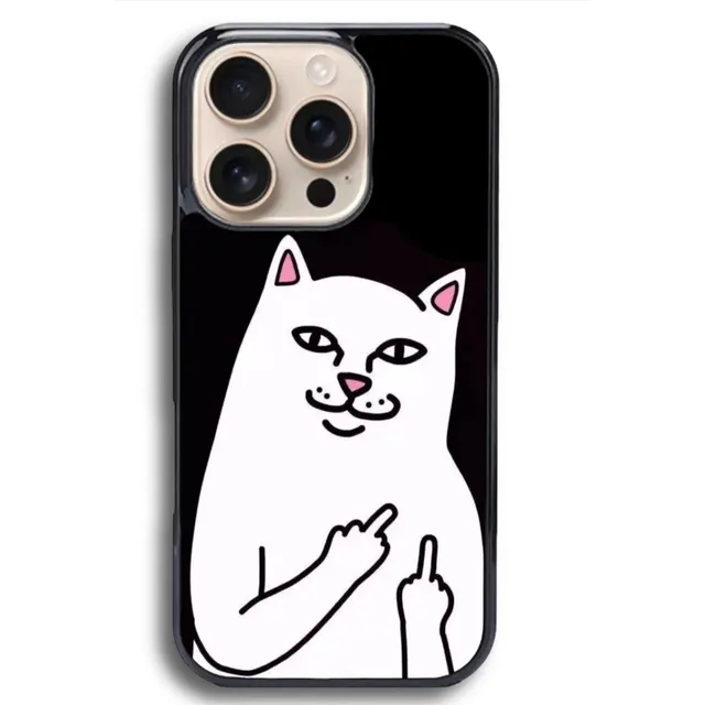 Funda Antigolpes Para Iphone Y Otros Gato Grosero Dibujo 2 Negro Iphone 7 Plus / 8 Plus