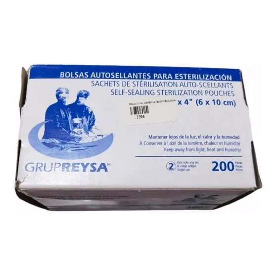 Grupreysa Bolsas Autosellantes Esterilización 6x10cm 200 Pzs
