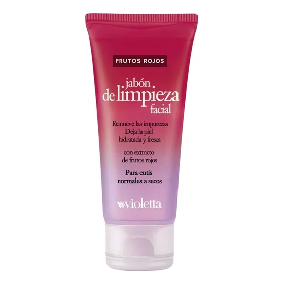Jabón De Limpieza Facial Frutos Rojos Violetta 100 G