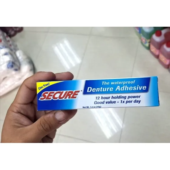 Crema Adhesiva Secure Para Dentaduras Postizas En 35,92$