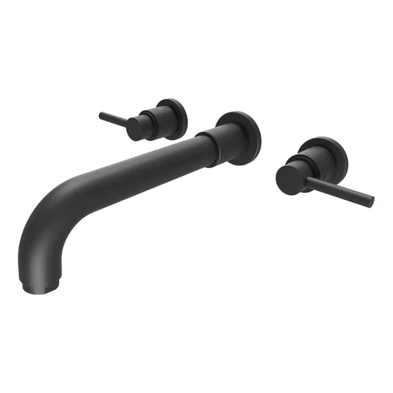 Bañera Romana Do Asa Para Montaje Pared Negro Mate