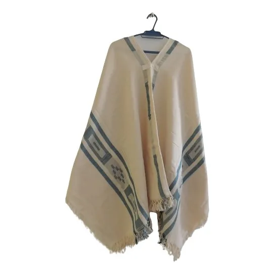 Poncho Gaucho En Hilo De Algodon