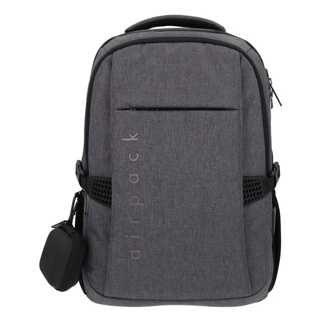 Airpack Portalaptop Mochila Ejecutiva Commute Pro Color Gris Diseño De La Tela Lisa