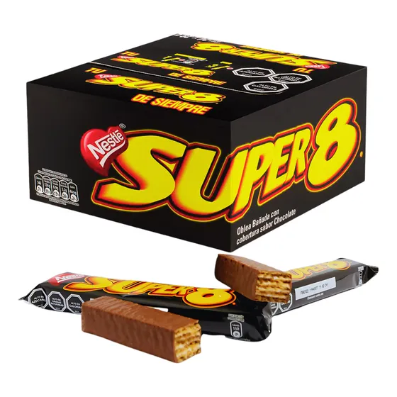 Caja De Super 8 - Oblea Bañada Nestle (caja Con 24 Uni)