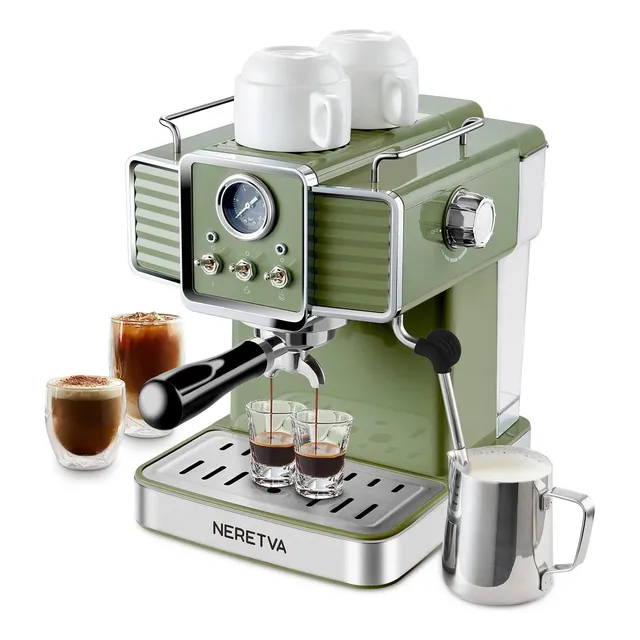 Neretva Máquina De Café Expreso 15 Bares Espumador De Leche