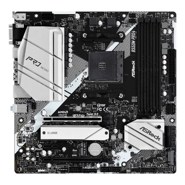 Placa Madre Asrock B550m Pro4 Amd4 Ddr4 Atx 90-mxbdk0-a0uayz