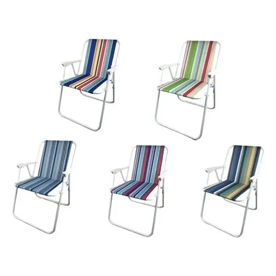 Pack X2 Sillas De Playa Plegable Sillas De Camping Plegables