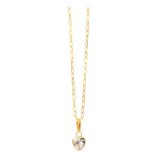 Cordão Feminino Bailarina Ouro 18k 750 40cm Pingente Coração Cordão Feminino Bailarina Ouro 18k 750 40cm Pingente Coração
