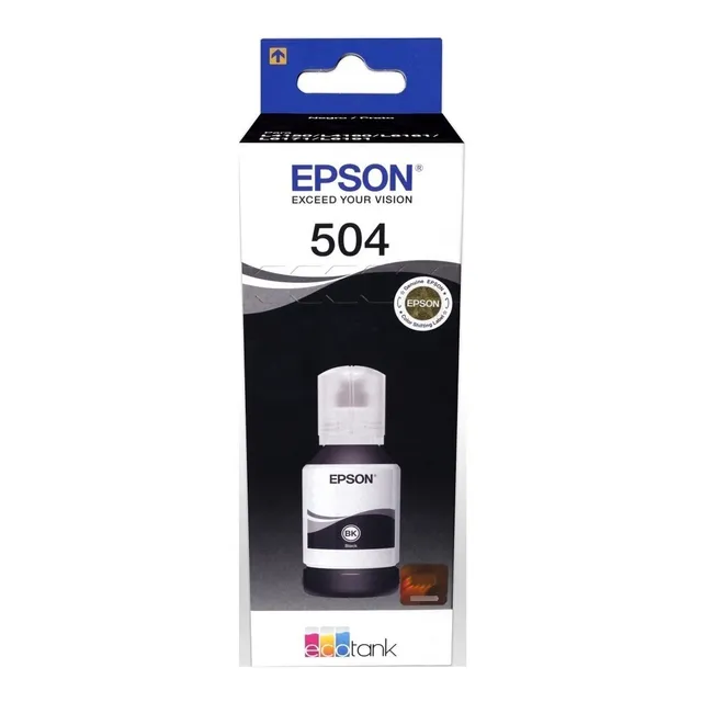 Tanque De Tinta Epson T504 Negro 127ml 6000 Páginas