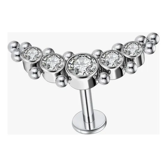 Piercing Lbjmb15 Helix Con Piedras Acero Quirurgico 316l 1un