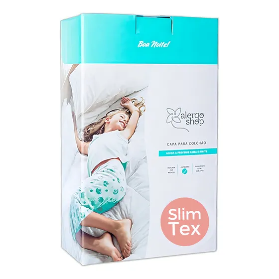 Capas Antialergica P/ Colchão Solteiro Padrão Da Alergoshop Cor Branco Desenho Do Tecido Liso