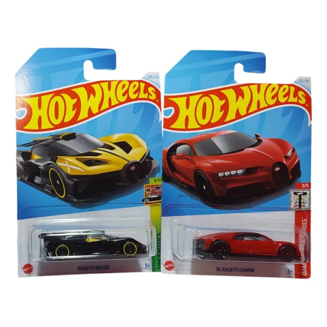 Hot Wheels Autos Exoticos Bugatti Chiron Y Bolide Pack 2pz