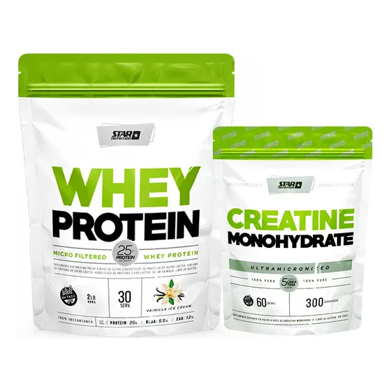 Star Nutrition Combo Whey Protein X2lb + Creatina X300gr