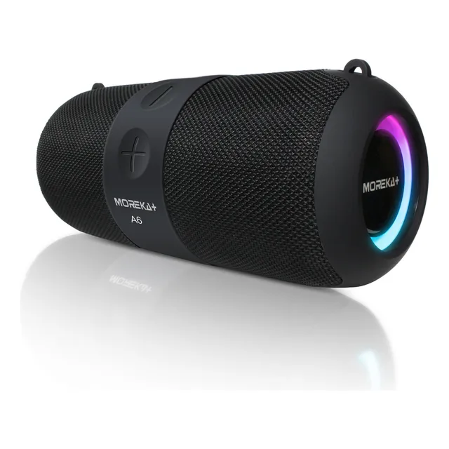 Moreka A6 Bocina Bluetooth Portatiles Luz Led 60w Subwoofer Con Bateria Recargable Se Puede Utilizar Al Aire Libre, Camping, Interior Y Fiesta