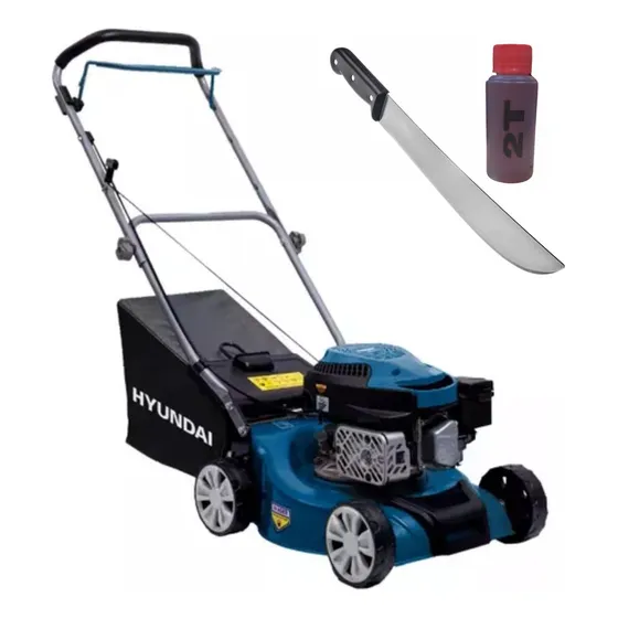 Cortacesped Nafta 3hp 66cc Con Recolector Hyundai -sc- Color Azul