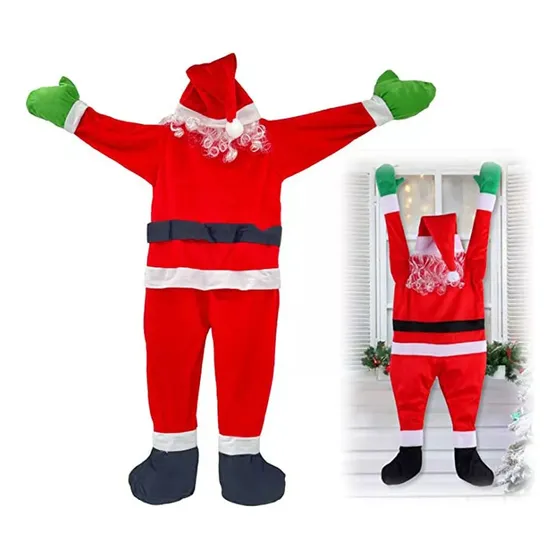 Disfraz De Papá Noel Para Decorar Paredes Y Ventanas