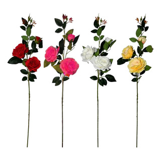 Vara Individual Artificial De Rosas Con Botón Vara Individual Artificial De Rosas Con Botón