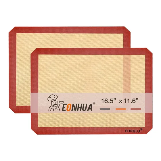Juego 2 Alfombrilla Silicona Antiadherente Para Hornear