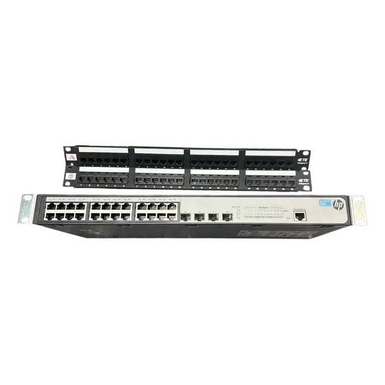 Switch Hp 24 Puertos 1920-24g Jg924a + 2 Patchera 24 Cat6