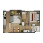 2 dormitorios  |  1 baño