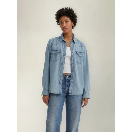 Camisa Azul Lisa Levis