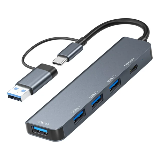 Hub Adaptador Usb C Multipuerto 5 En 1 Para Mac Macbook Win