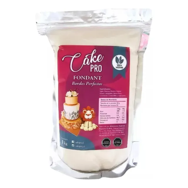 Fondant Cake Pro Blanco Vegano 1kg Fondant