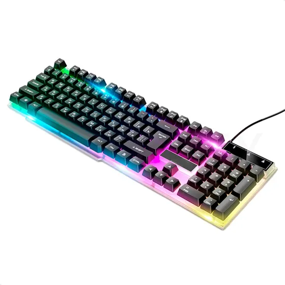 Teclado Gamer Semi Mecânico Usb Led Rgb Abnt2 Portugues