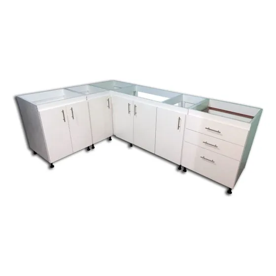 Mueble De Cocina En Módulos Adaptables, Color Blanco 18 Mm