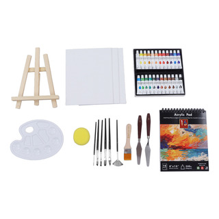 Set De Pintura Acrílica Para Niños, 24 Colores, Seguro E Imp Set De Pintura Acrílica Para Niños, 24 Colores, Seguro E Imp