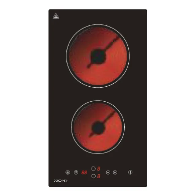 Anafe Eléctrico Vitrocerámica 2 Discos Xion Xi-eh2 Color Negro