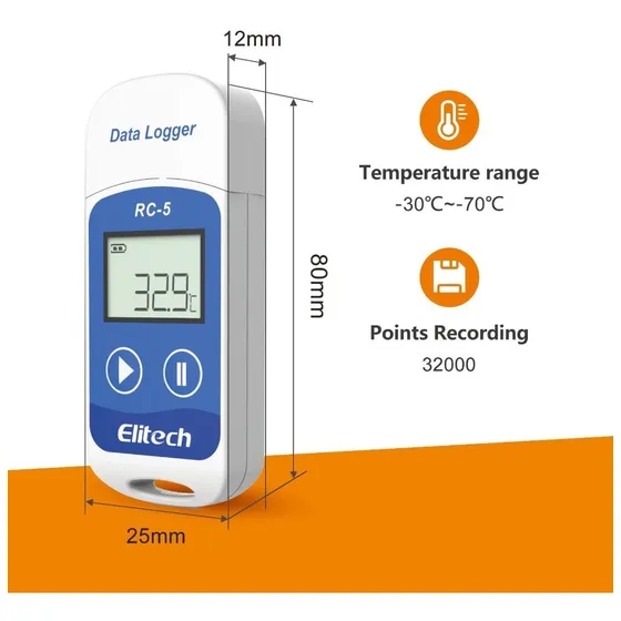 Datalogger Elitech Rc-5 Usb Temperatura Termómetro
