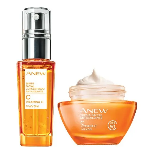 Kit Anew Sérum Facial + Crema Facial Avon Con Vitamina C