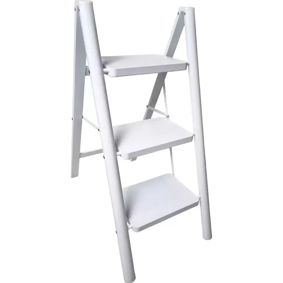 Escalera Plegable 3 Escalones Kld Base Antideslizante Acero